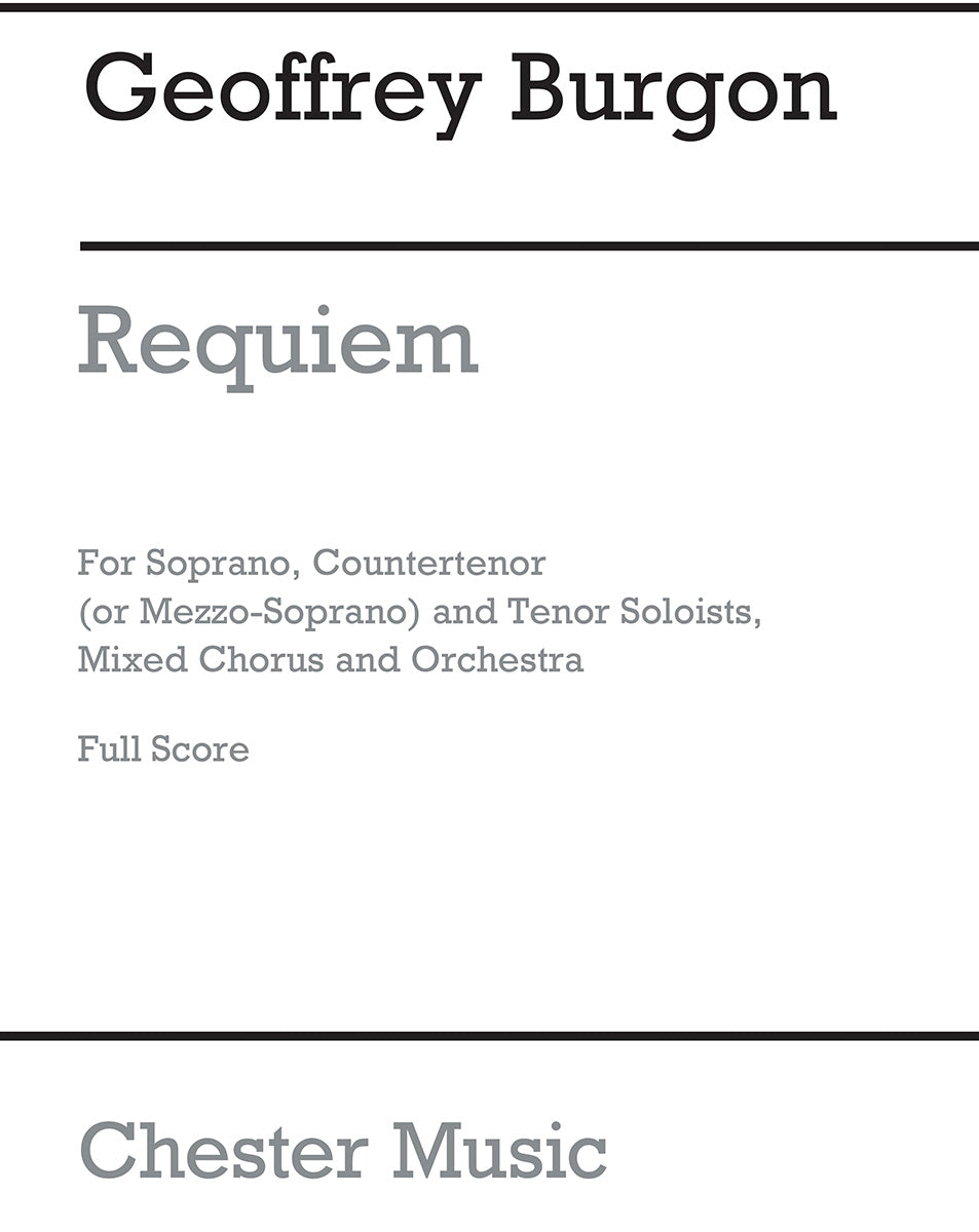Requiem (Full Score) de Geoffrey Burgon, Partition pour orchestre