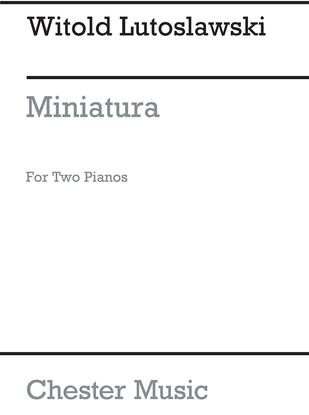 Miniatura de Witold Lutoslawski, Livre pour duo de pianos