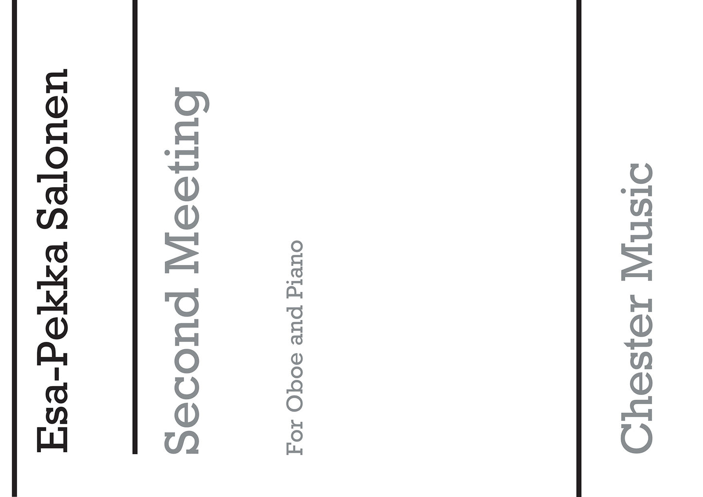 Second Meeting for Oboe and Piano de Esa-Pekka Salonen, Livre pour hautbois et Piano