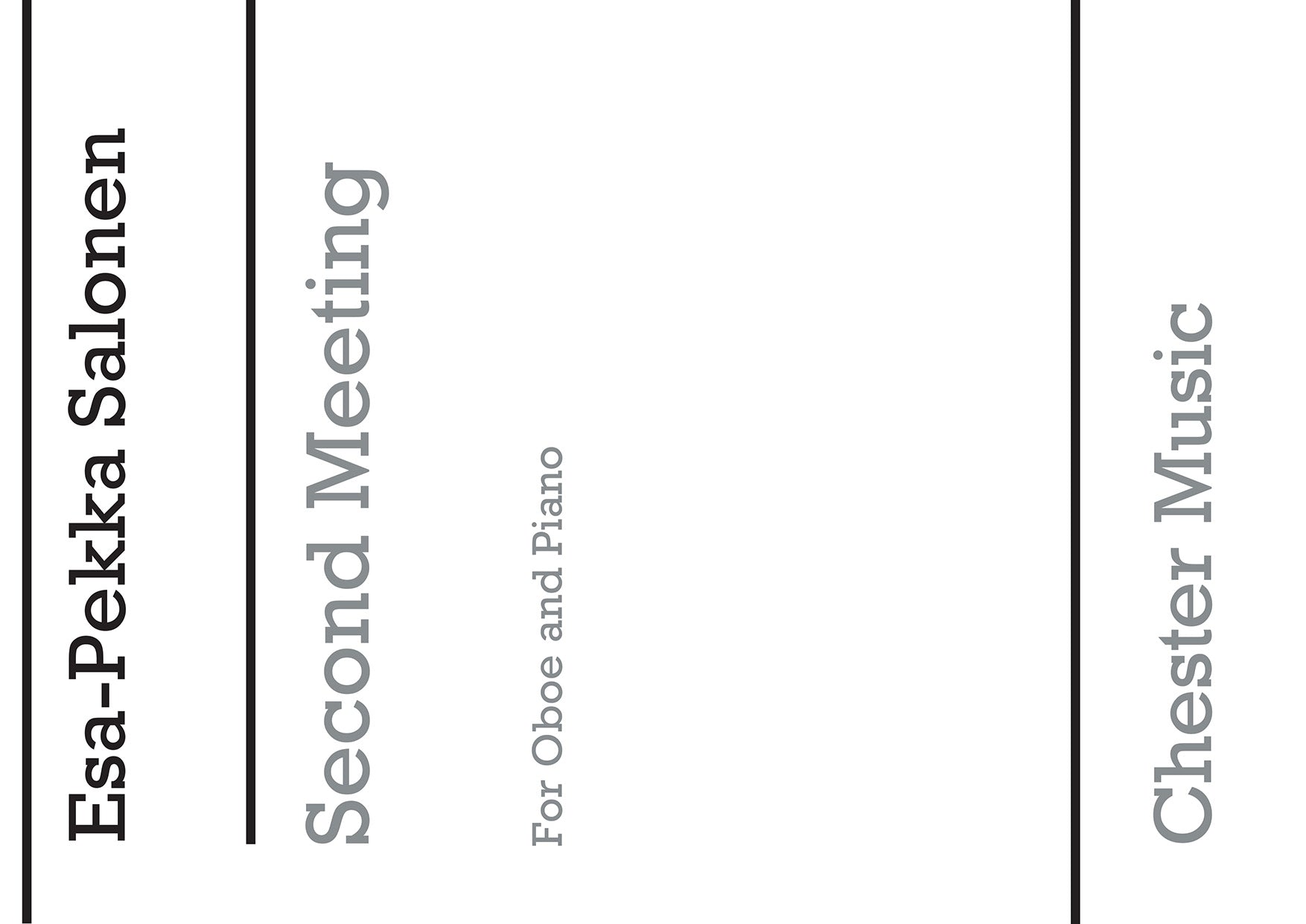 Second Meeting for Oboe and Piano de Esa-Pekka Salonen, Livre pour hautbois et Piano