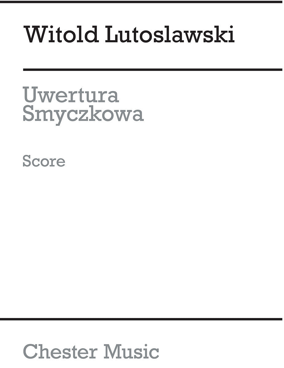 Overture For Strings de Witold Lutoslawski, Livre pour orchestre à cordes