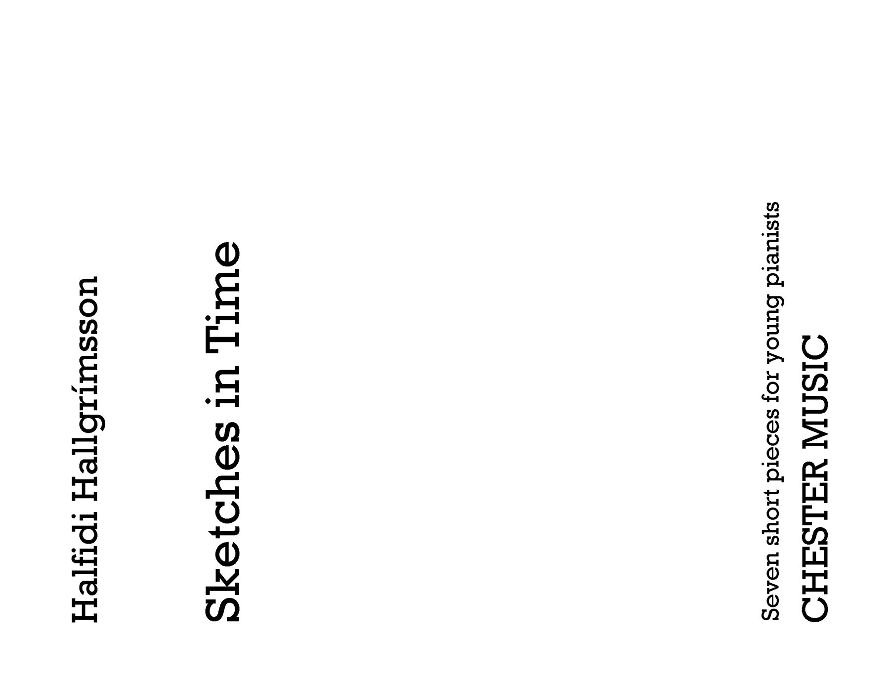 Sketches In Time de Haflidi Hallgrímsson, Livre pour piano