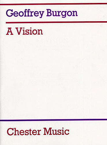 A Vision (7 Songs) de Geoffrey Burgon, Livre pour orchestre