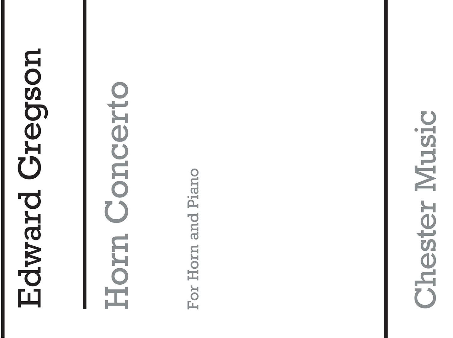 Concerto de Edward Gregson, Livre pour cor et Piano
