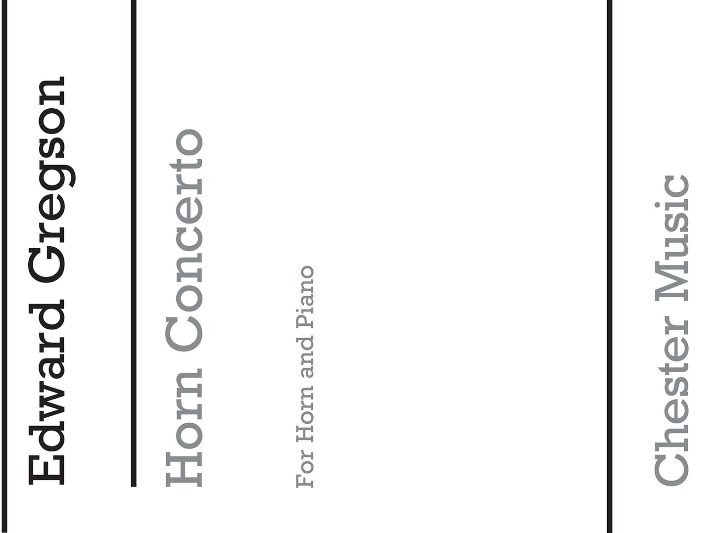 Concerto For Horn and Piano de Edward Gregson, Livre pour cor et Piano