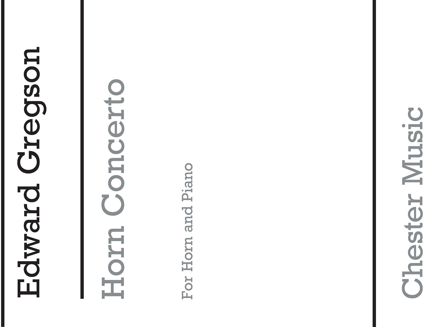 Concerto For Horn and Piano de Edward Gregson, Livre pour cor et Piano