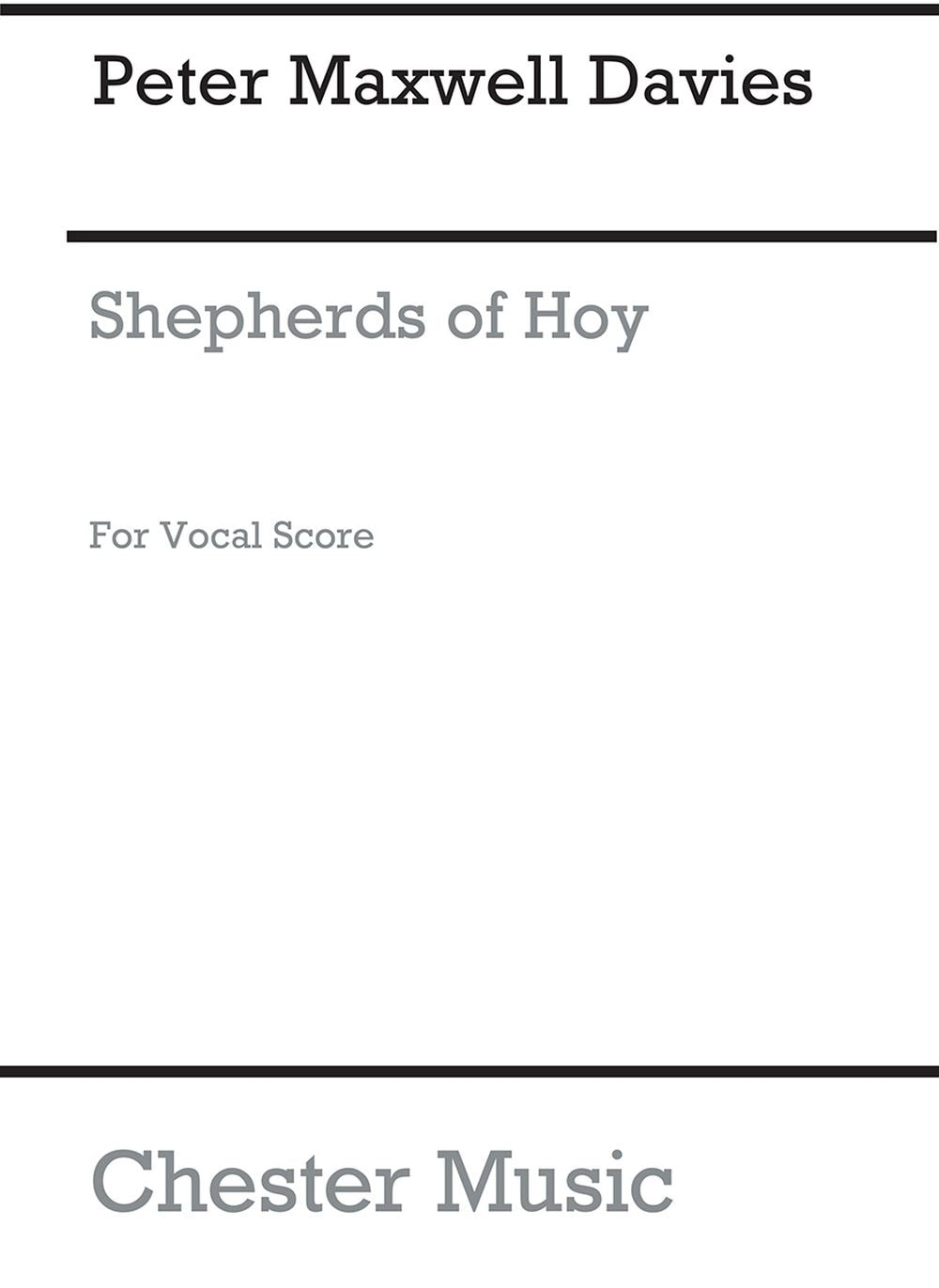 Shepherds Of Hoy de Peter Maxwell Davies, Livre pour voix et Piano