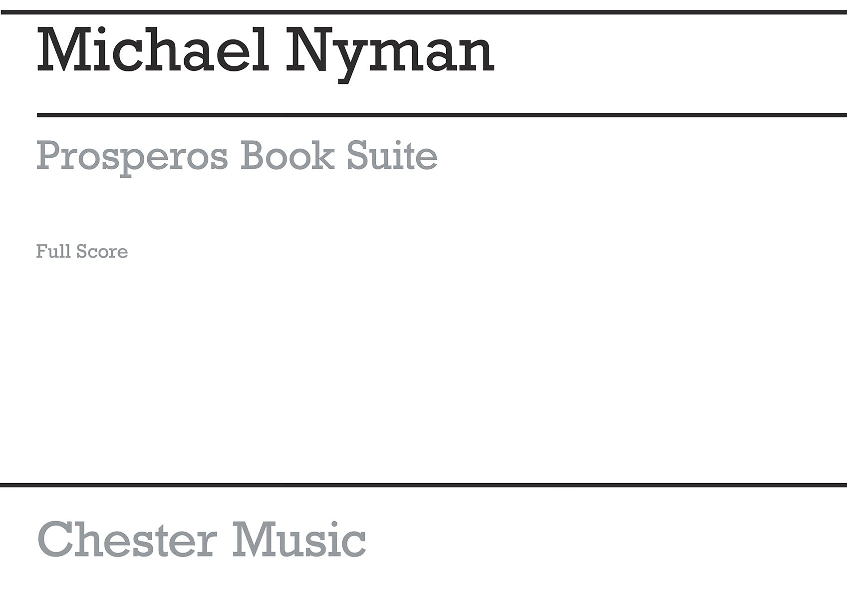 Prospero's Books Suite (Full Score) de Michael Nyman, Partition pour orchestre