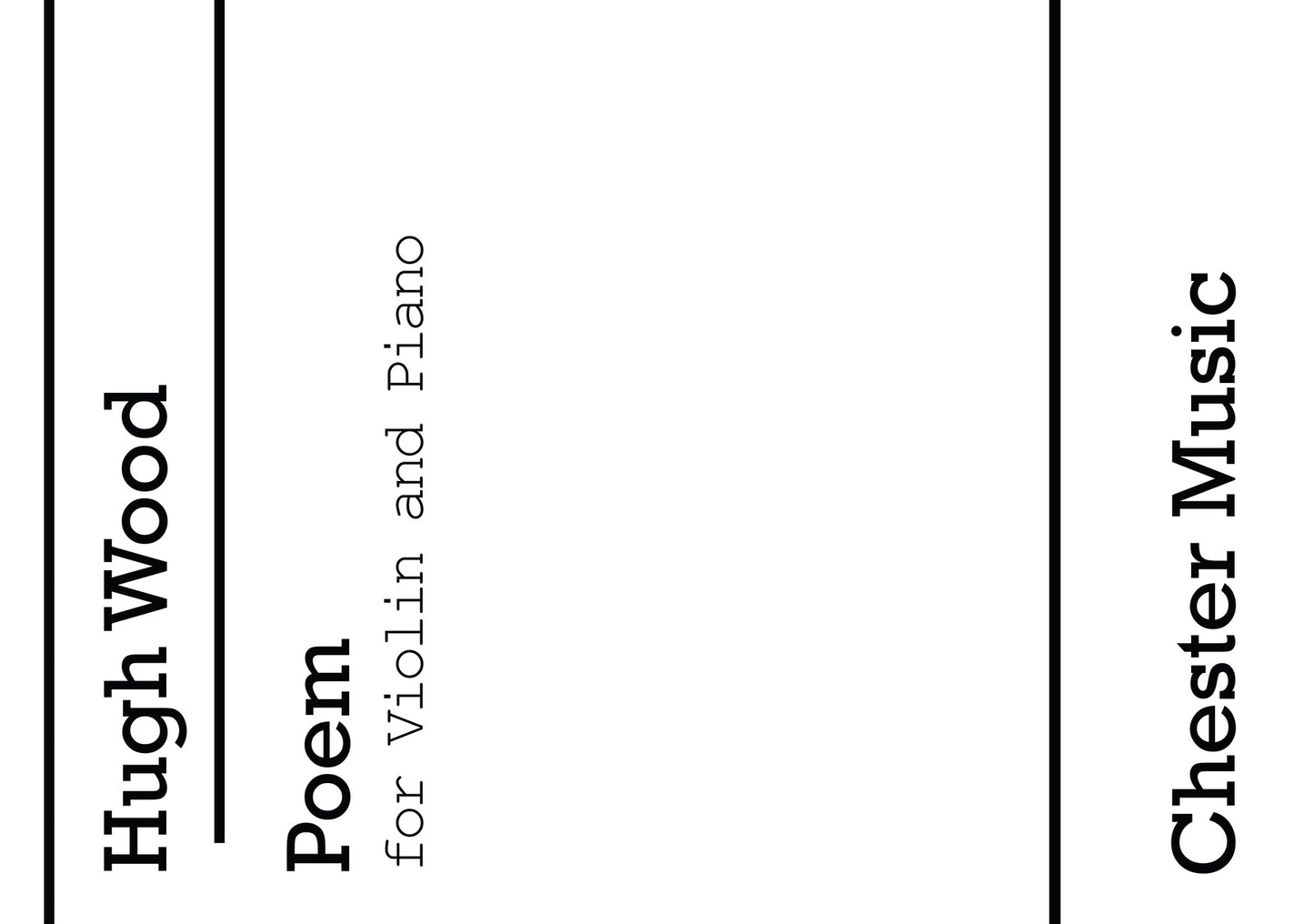 Poem For Violin And Piano de Hugh Wood, Livre pour violon et Piano