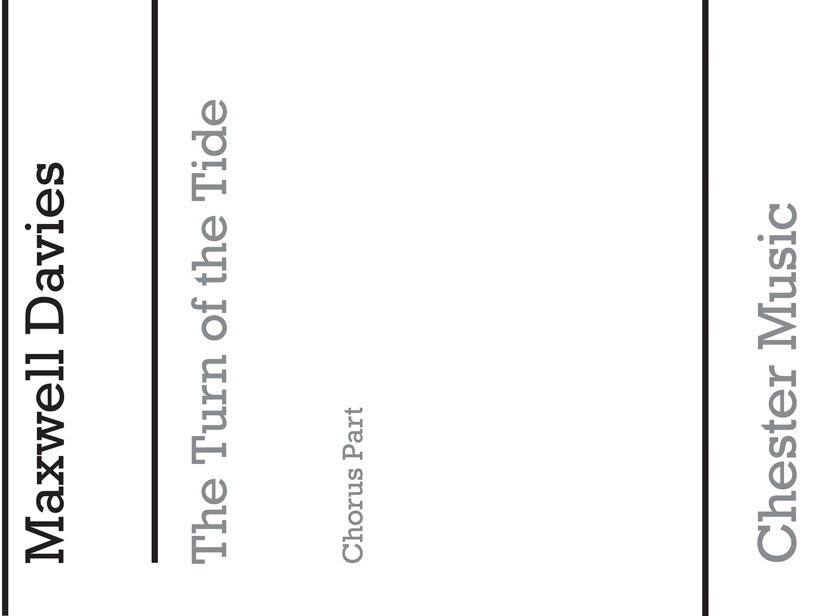 Turn Of The Tide, Final Chorus (Chorus Part) de Peter Maxwell Davies, Livre pour chœur