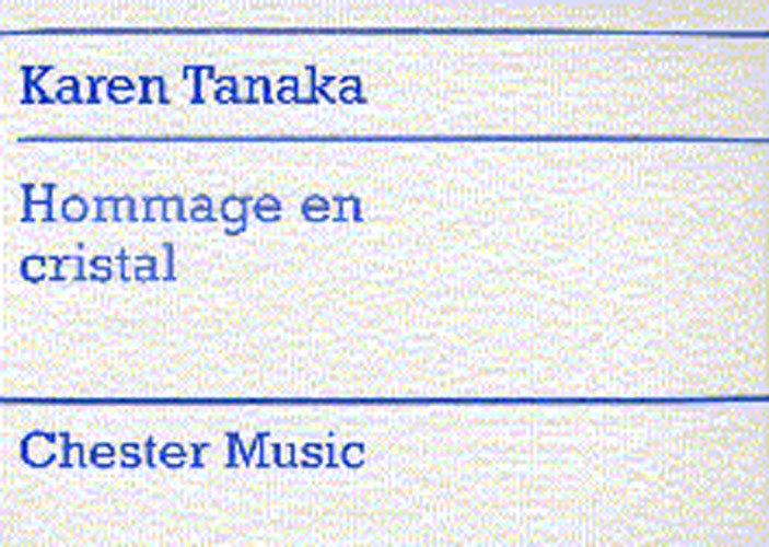 Hommage En Cristal de Karen Tanaka, Livre pour ensemble de chambre