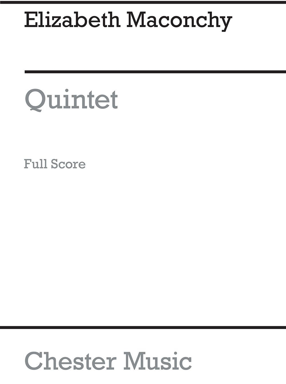 Oboe Quintet de Elizabeth Maconchy, Partition pour hautbois et Quatuor à cordes