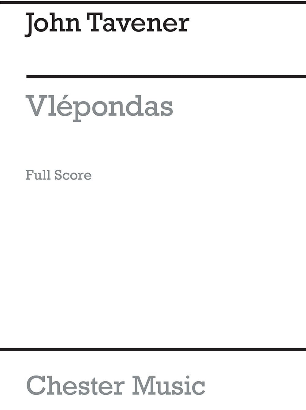 Blemovtas Vlepondas de John Tavener, Partition pour soprano et Voix de baryton et Violoncelle