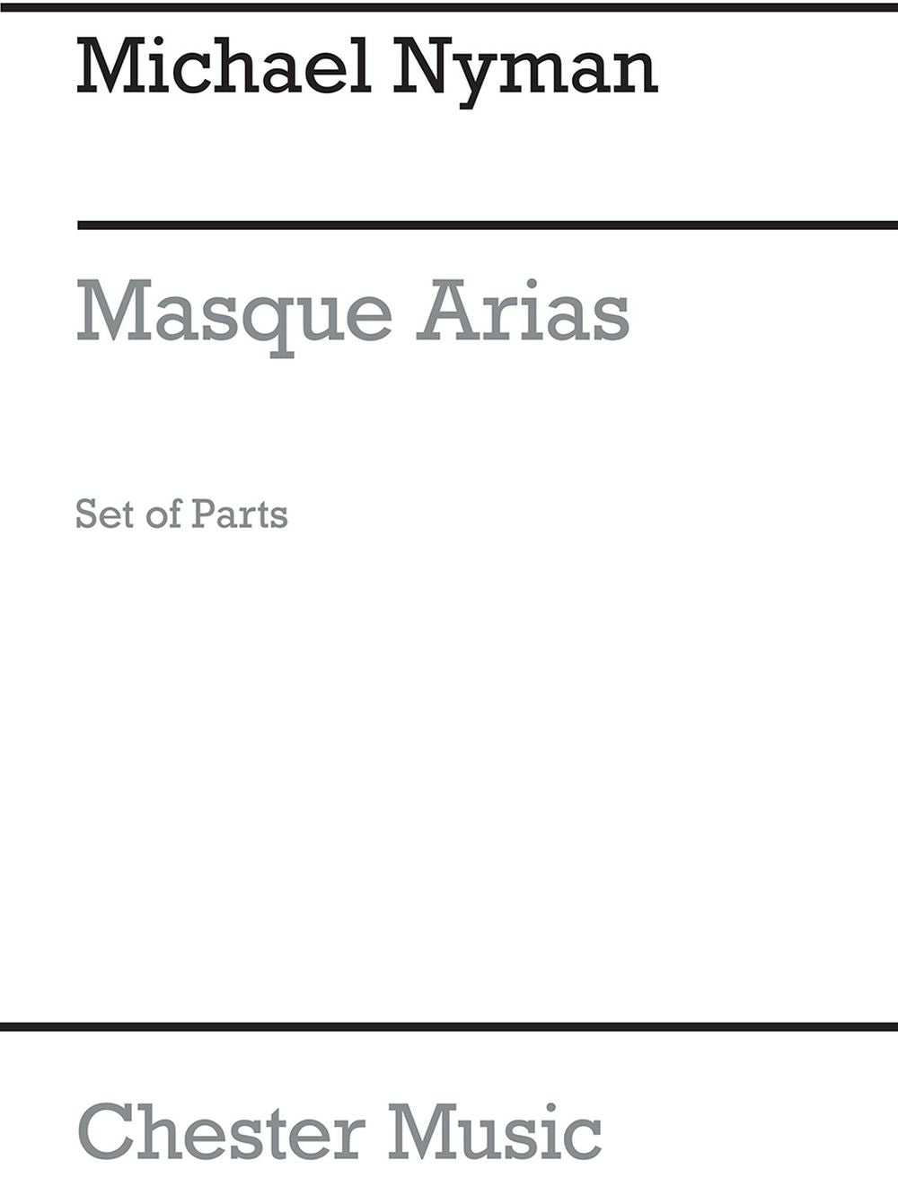 Masque Arias For Brass Quintet Parts de Michael Nyman, Livre pour quintette de cuivres