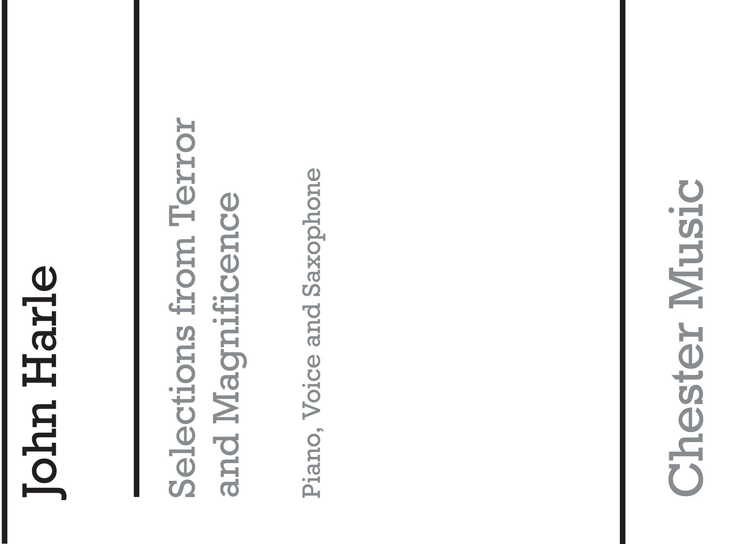 Selections From Terror And Magnificence de John Harle, Livre pour voix et Saxophone et Accompagnement de piano