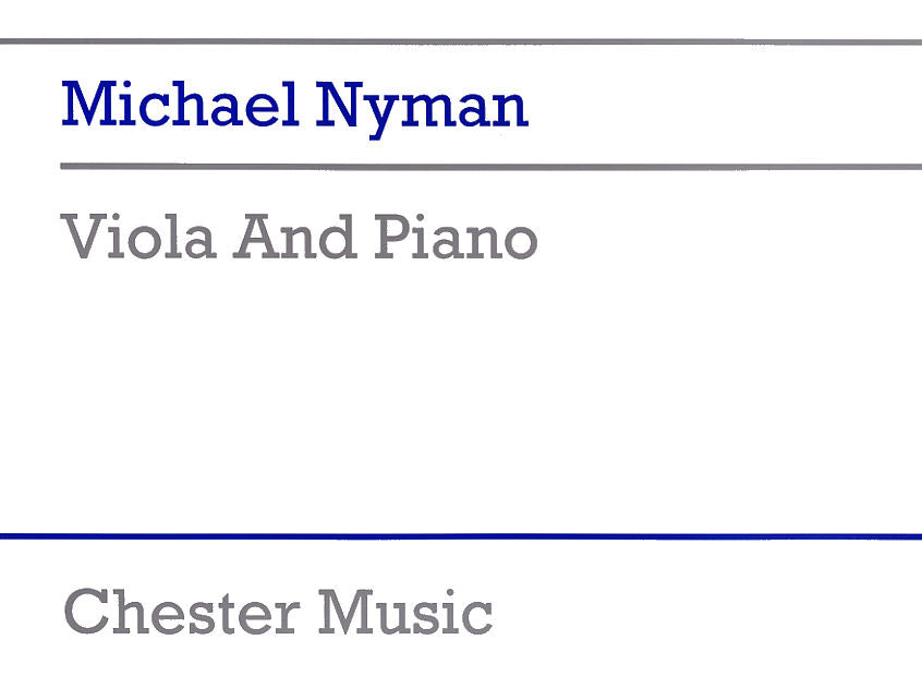 Viola And Piano de Michael Nyman, Livre pour alto et Piano