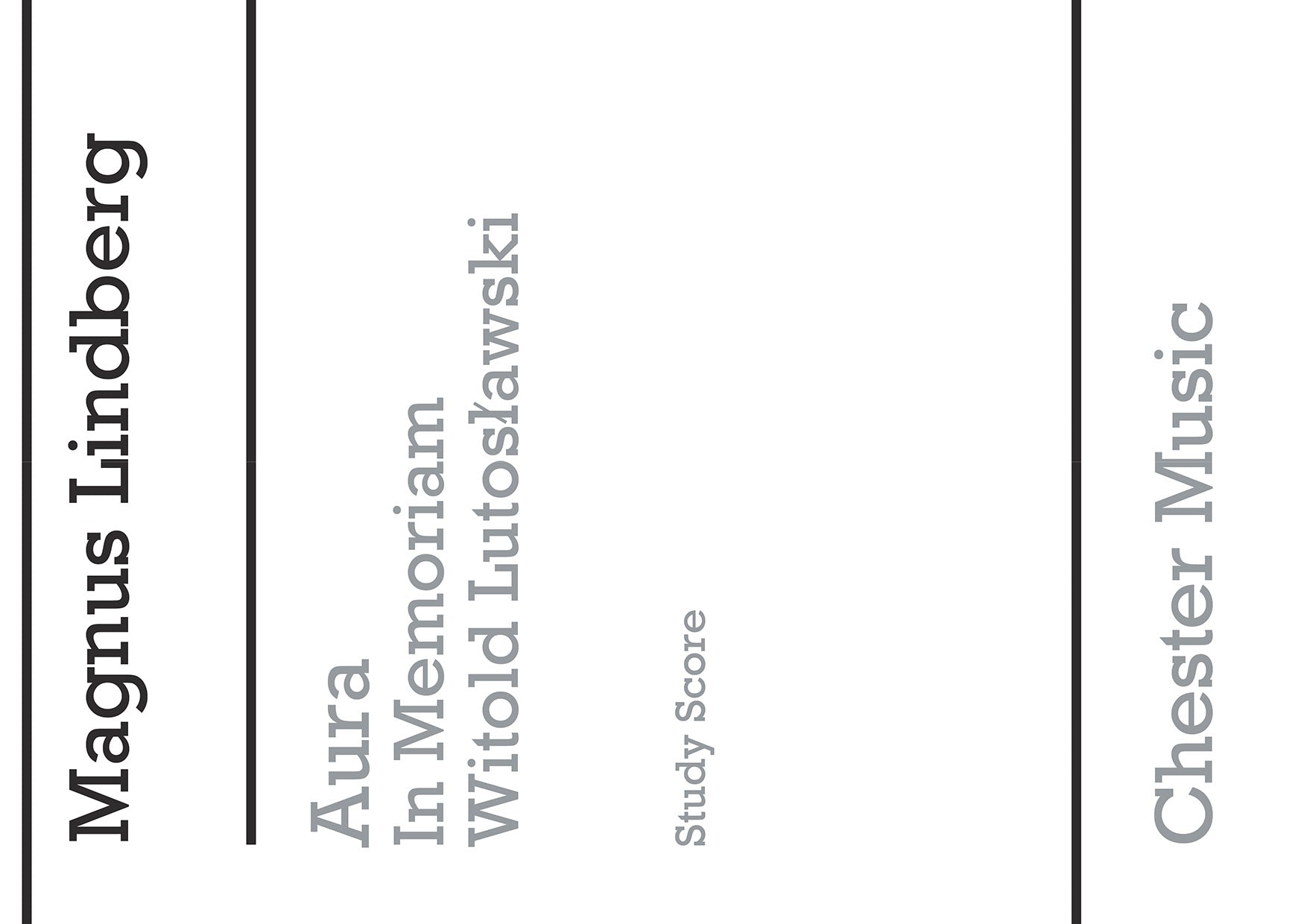 Aura Score de Magnus Lindberg, Partition pour orchestre