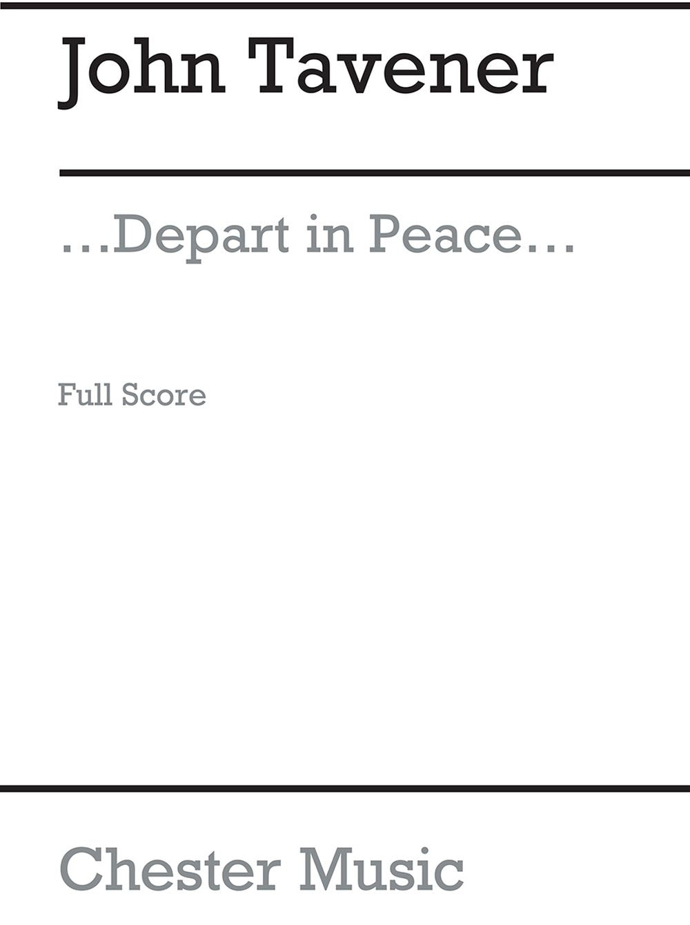 ...Depart In Peace... de John Tavener, Livre pour voix de soprano et Ensemble à cordes