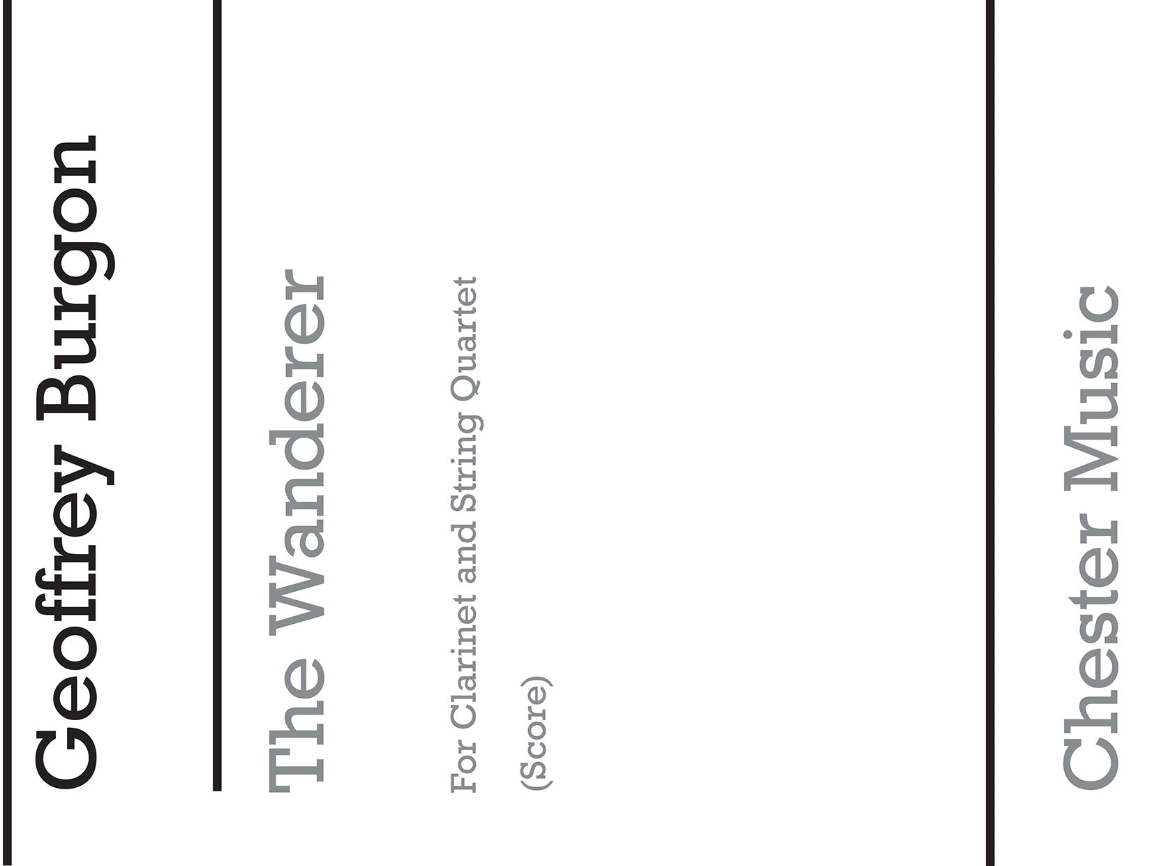 The Wanderer for Clarinet Quintet de Geoffrey Burgon, Partition pour ensemble à cordes et Clarinette