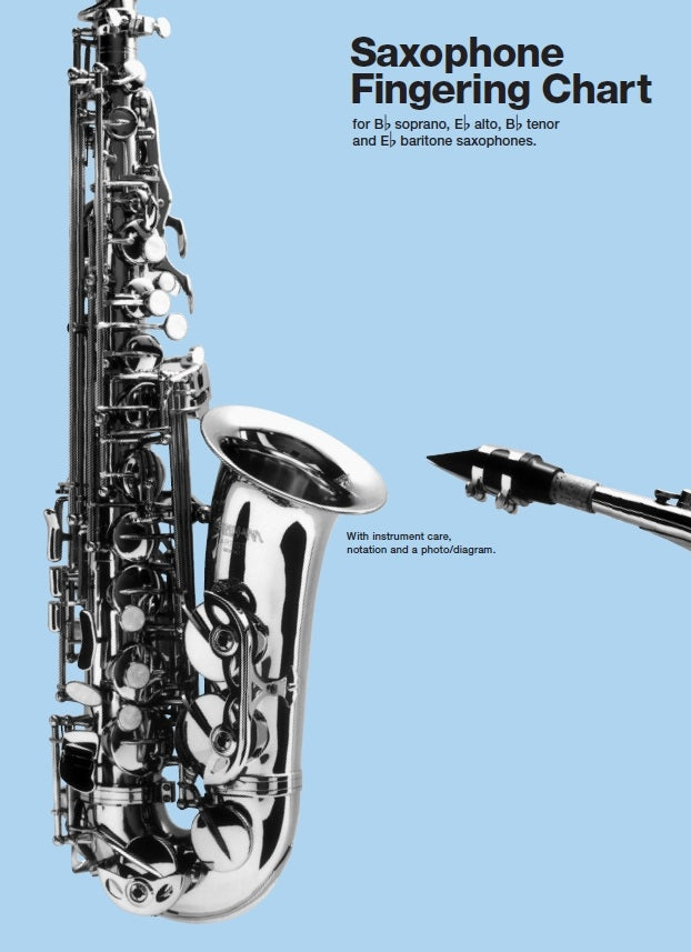 Saxophone Fingering Chart, Dépliant pour saxophone