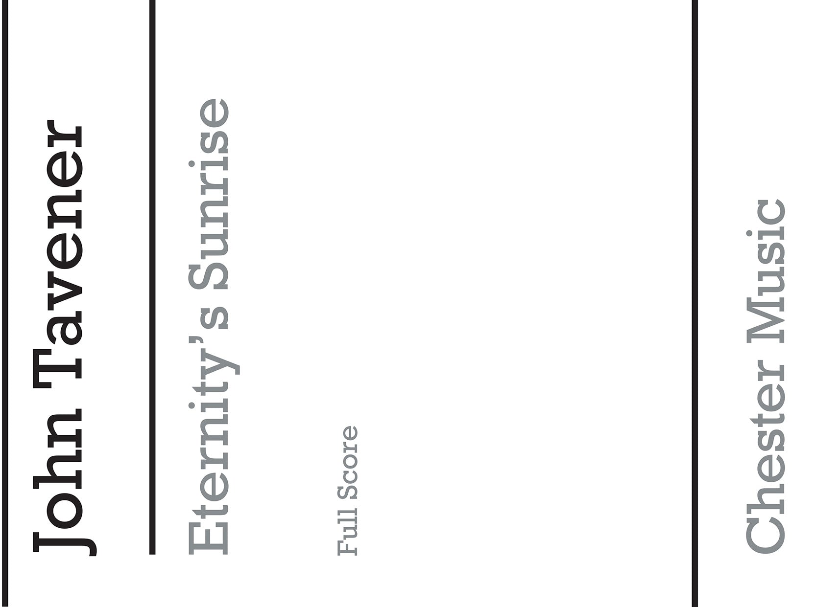 Eternity's Sunrise de John Tavener, Livre pour orchestre et Soprano et Handbells