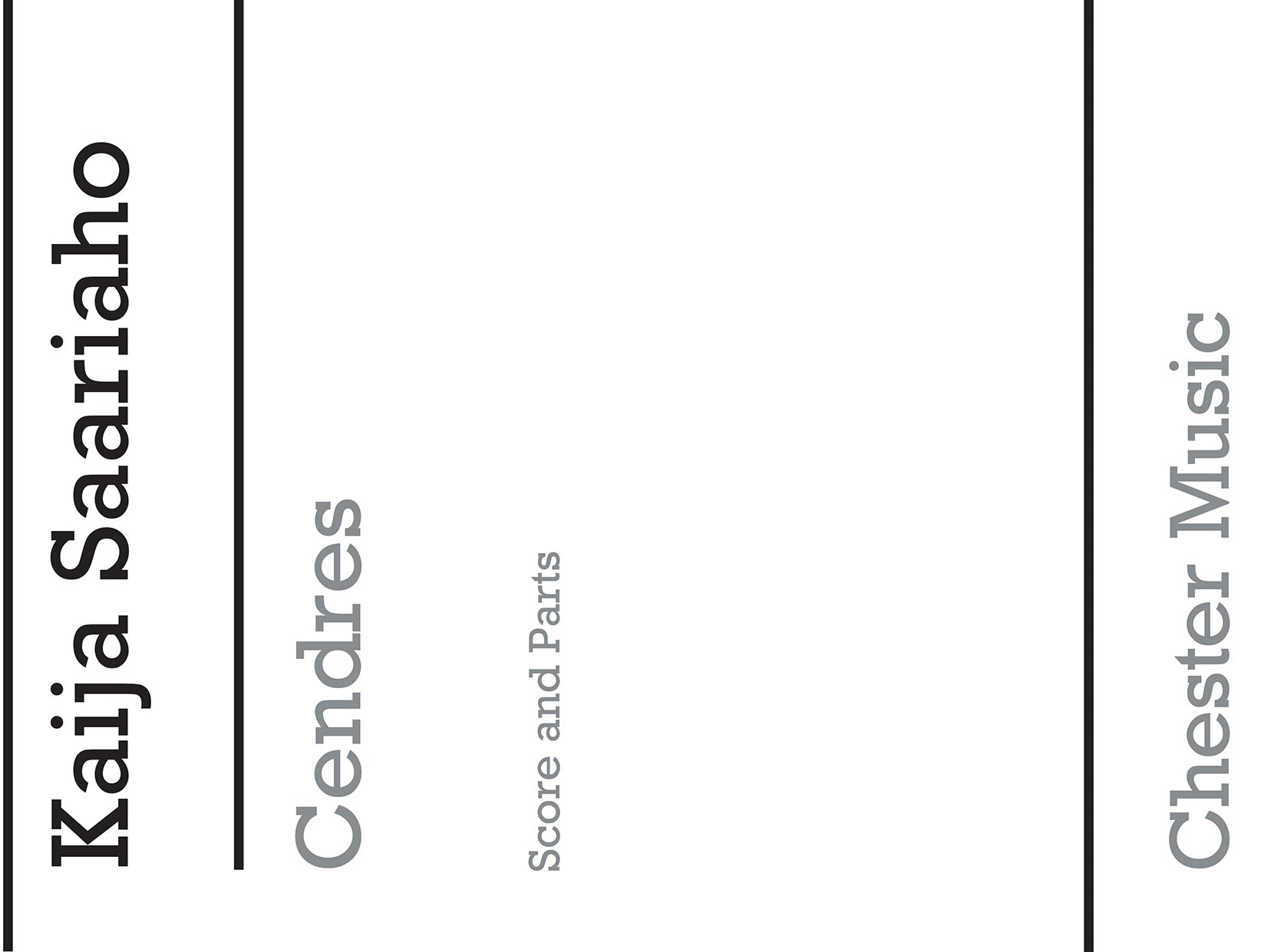 Cendres de Kaija Saariaho, Livre pour violoncelle et Flûte et Piano