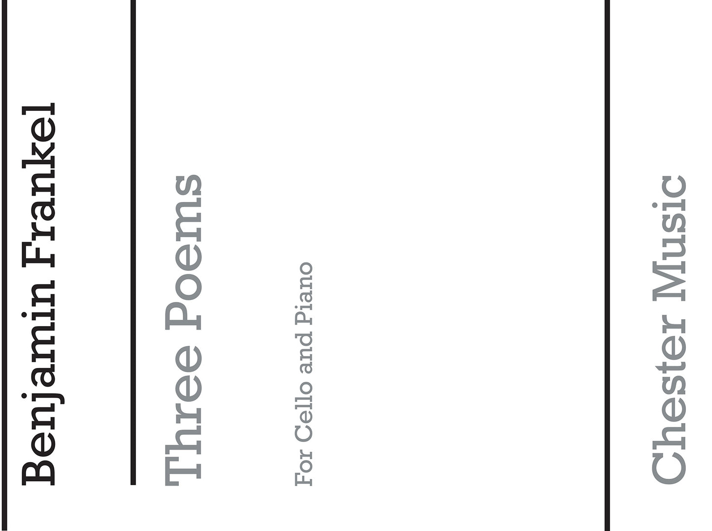 Three Poems for Cello and Piano de Benjamin Frankel, Livre pour violoncelle et Piano