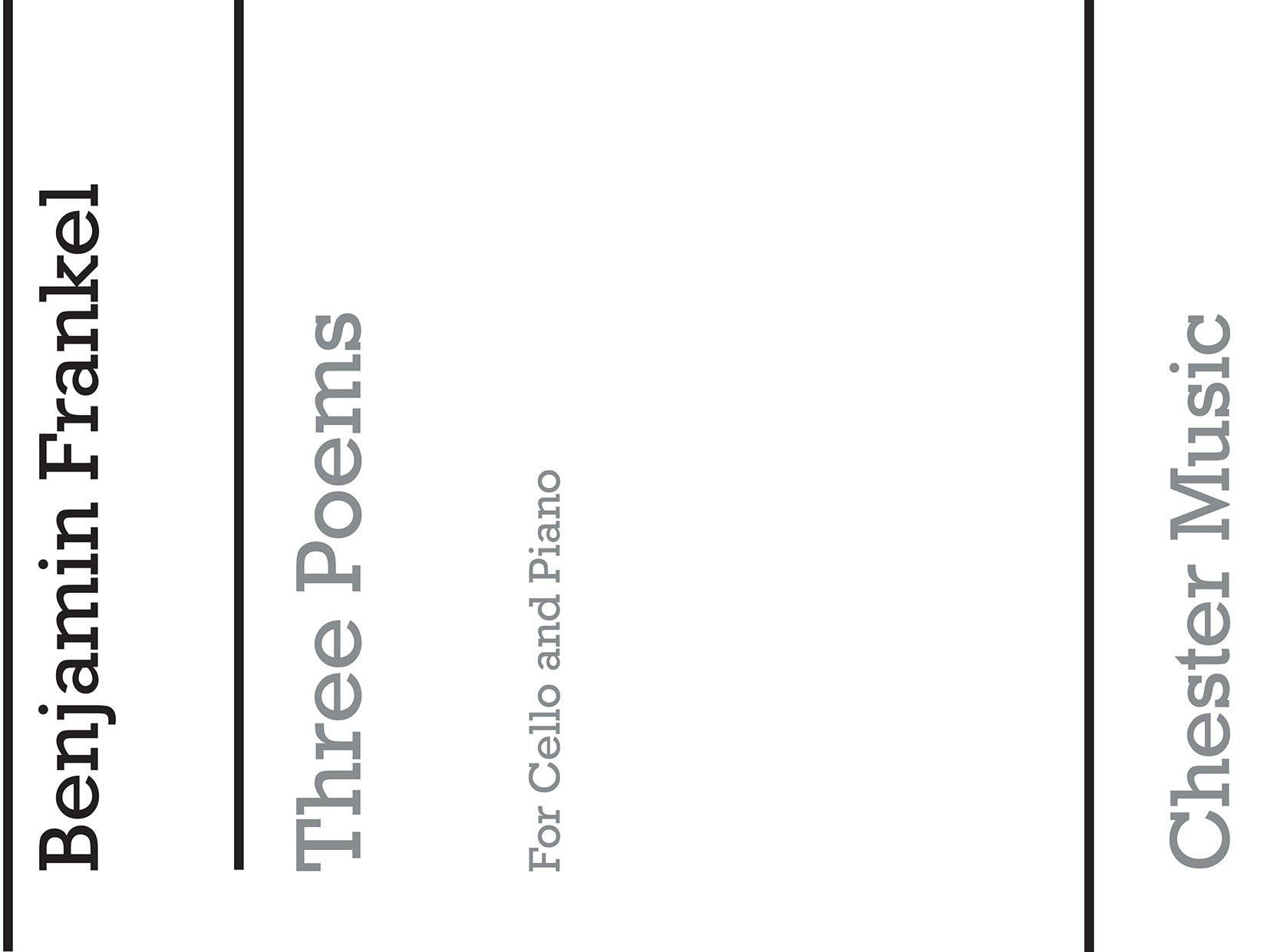 Three Poems for Cello and Piano de Benjamin Frankel, Livre pour violoncelle et Piano