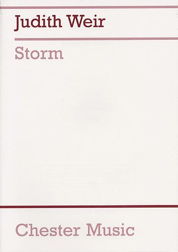 Storm (Full Score) de Judith Weir, Partition pour ensemble de chambre