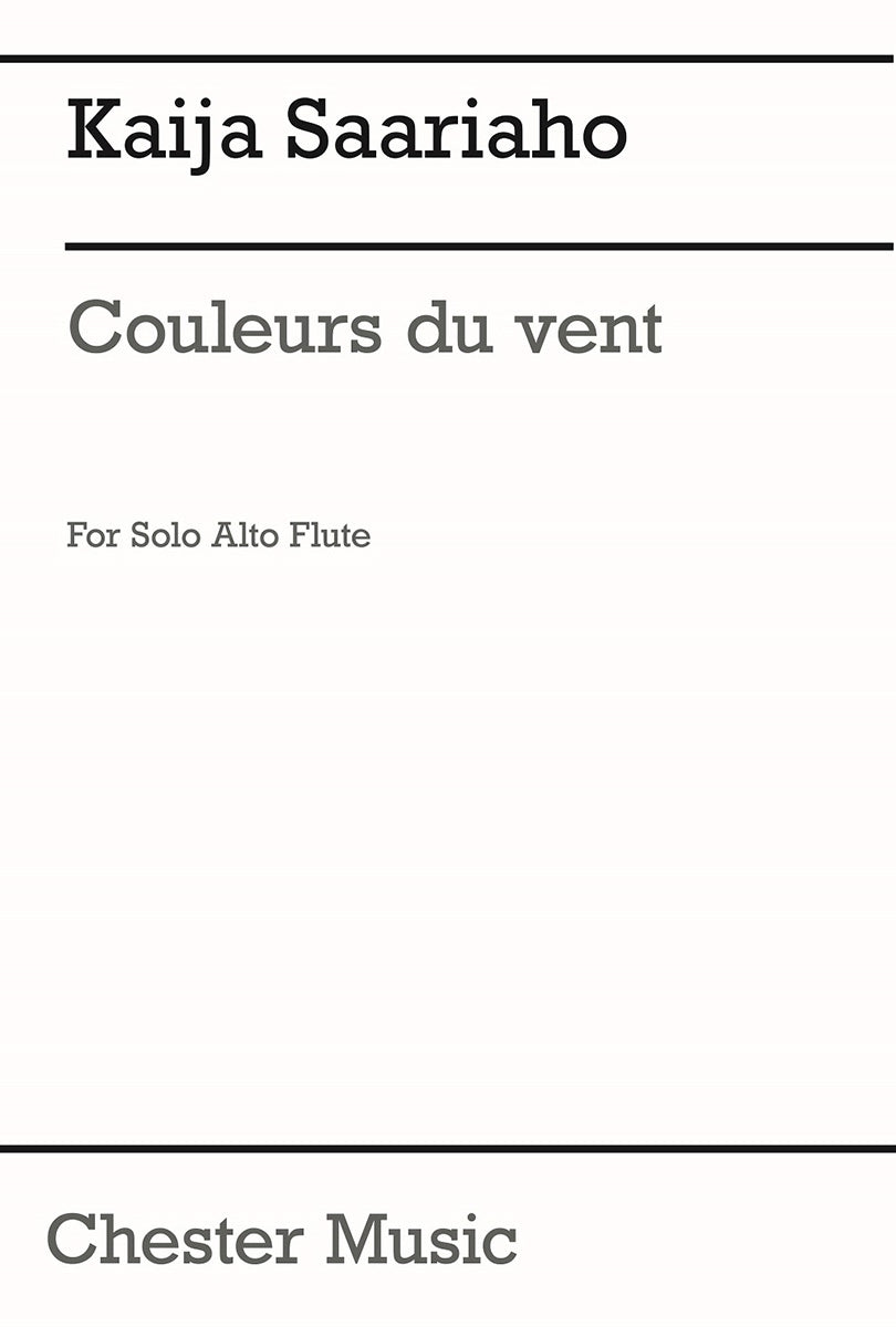 Couleurs Du Vent For Alto Flute de Kaija Saariaho, Livre pour alto Flute