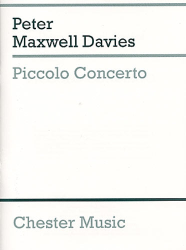 Concerto Piccolo de Peter Maxwell Davies, Livre pour orchestre et Piccolo