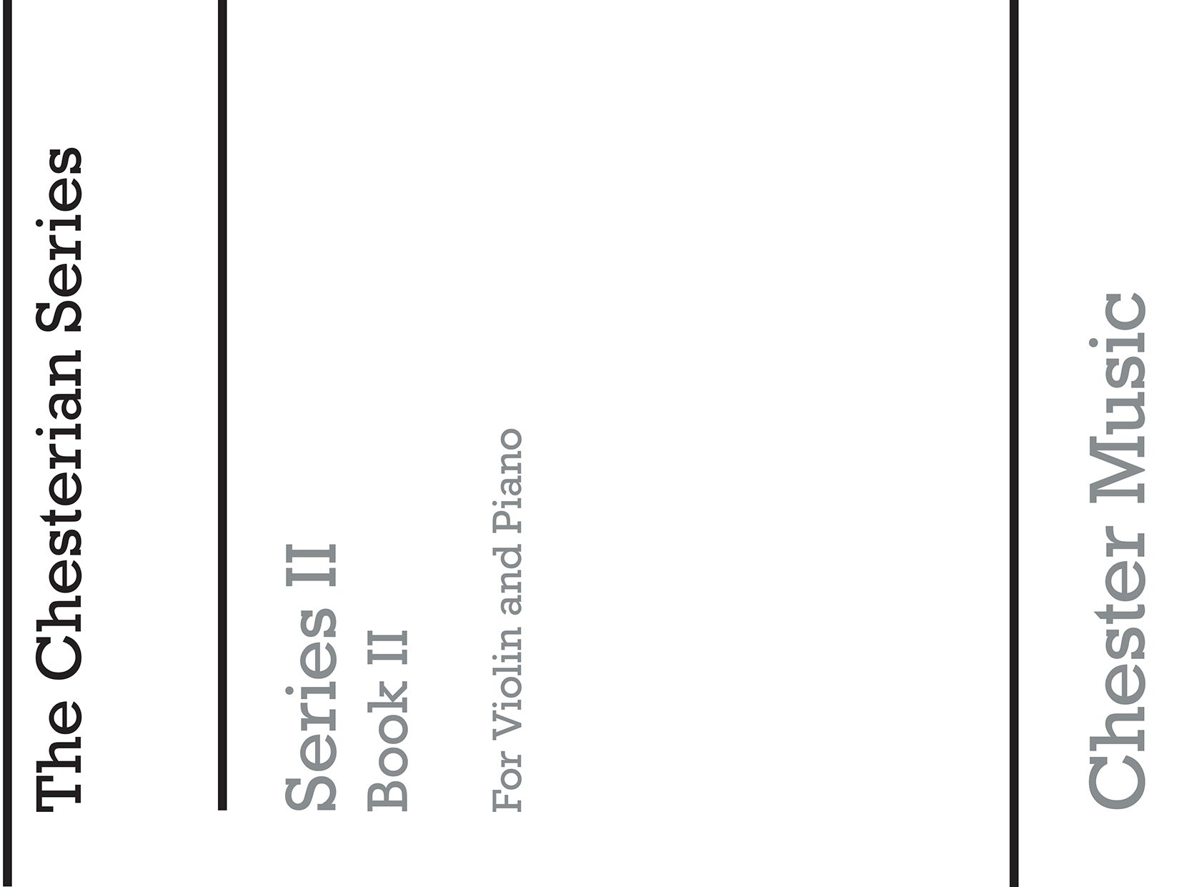 Chesterian Series Of Graded Violin Music, Livre pour violon