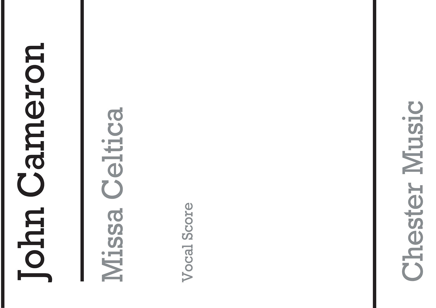 Missa Celtica de John Cameron, Partie séparée pour chœur