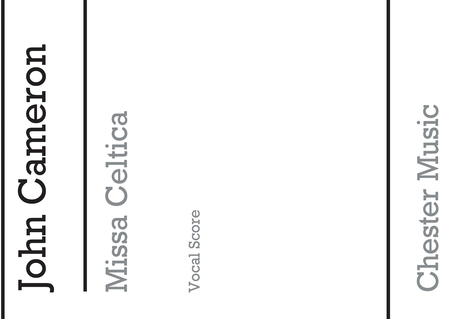 Missa Celtica de John Cameron, Partie séparée pour chœur