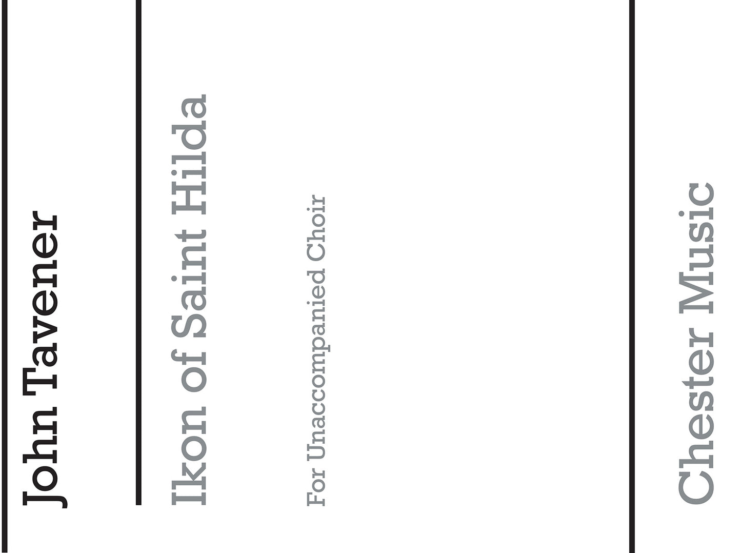 Ikon Of Saint Hilda de John Tavener, Partition chorale pour sA