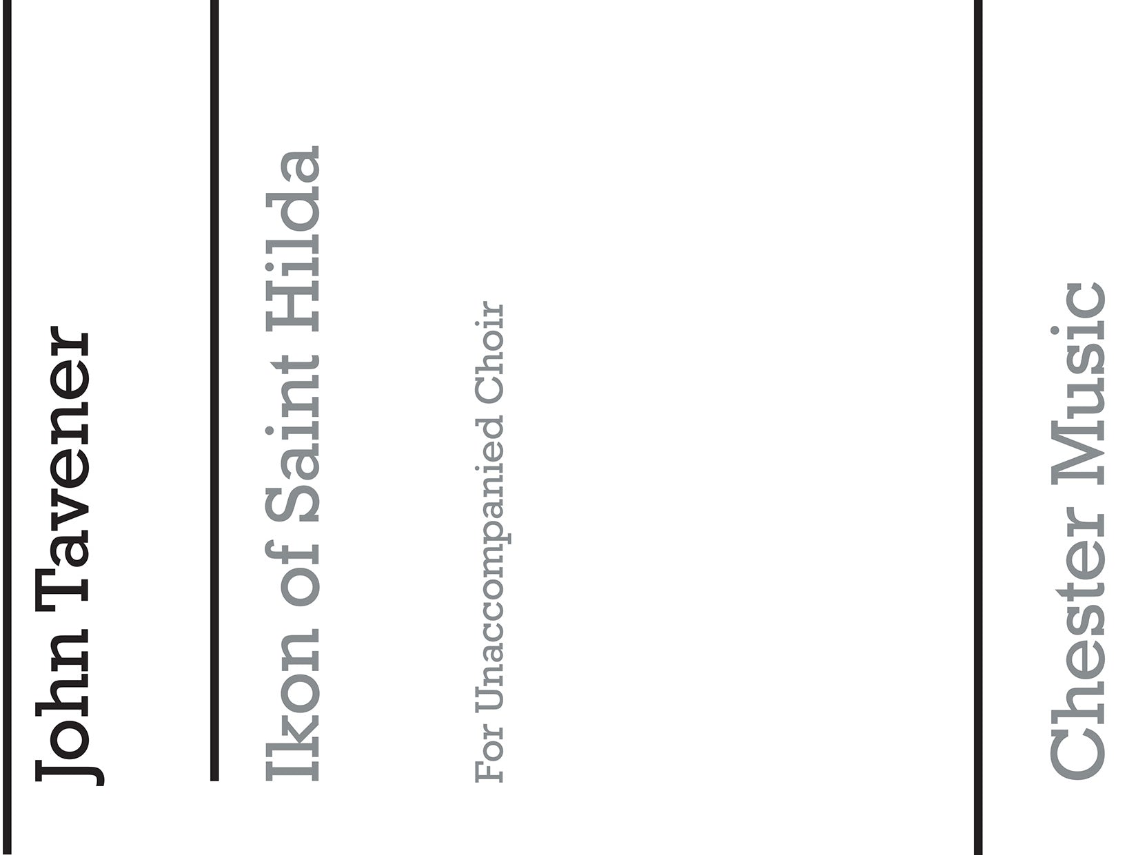 Ikon Of Saint Hilda de John Tavener, Partition chorale pour sA