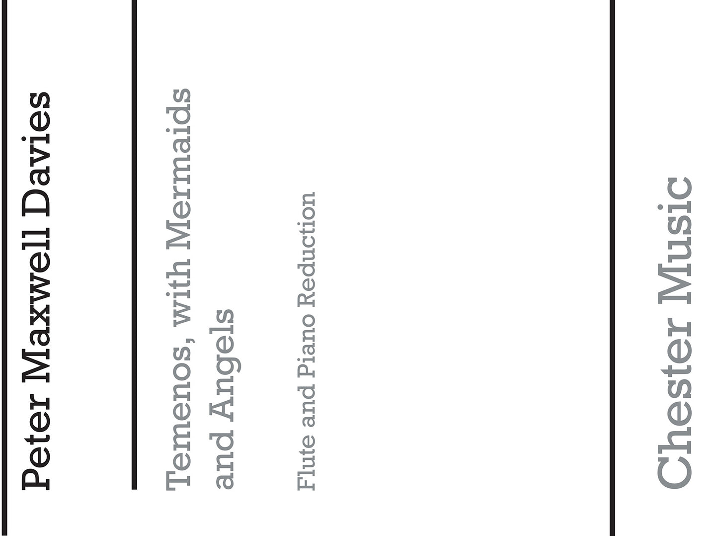 Temenos With Mermaids And Angels (Flute/Piano) de Peter Maxwell Davies, Livre pour flûte et Piano