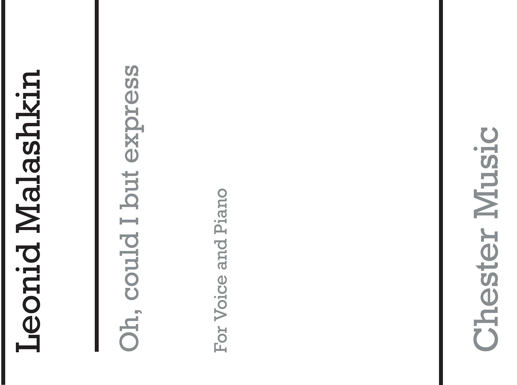 Oh Could I But Express In Song (Low Voice) de Leonid Malashkin, Livre pour voix grave