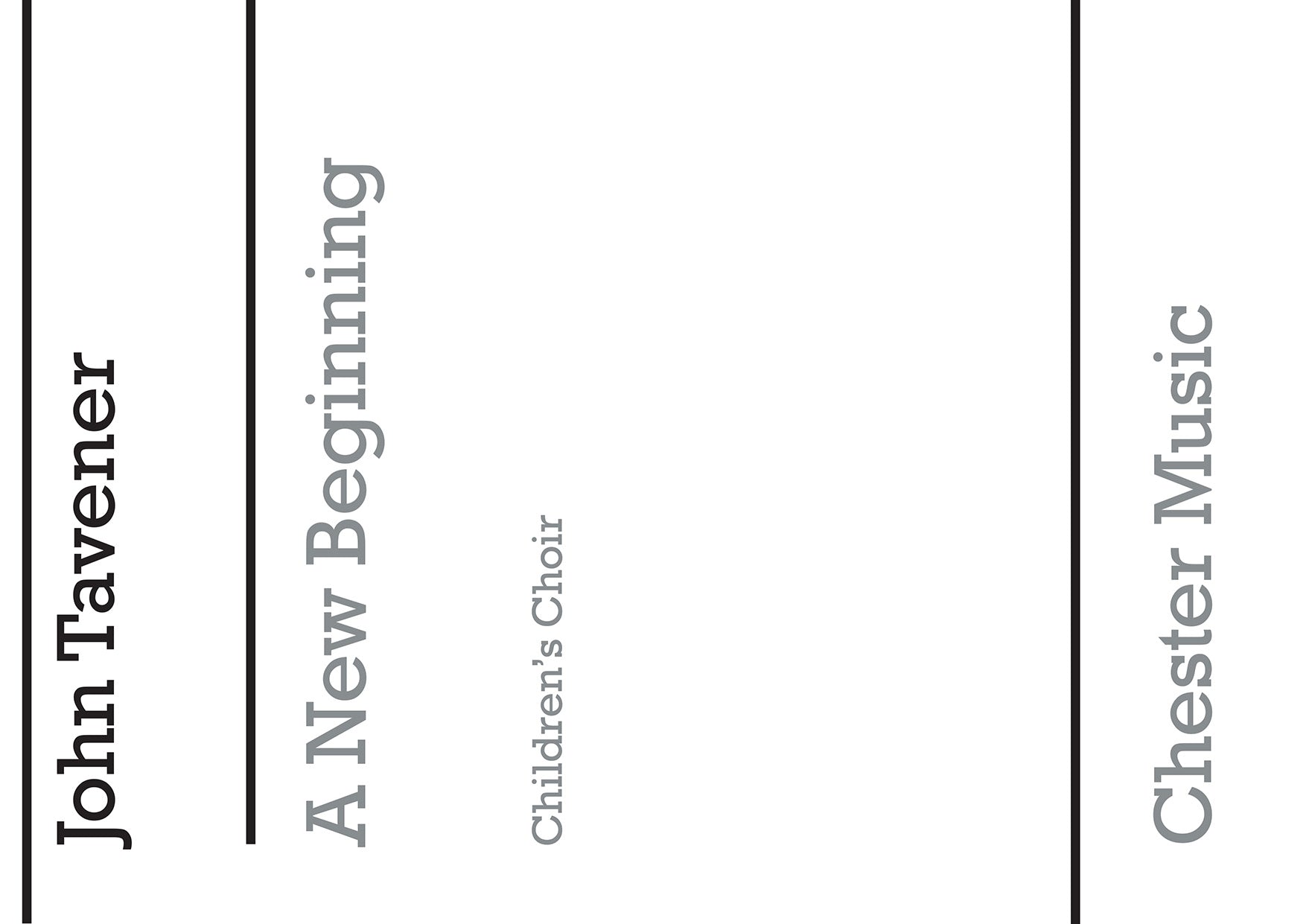 A New Beginning (Children's Choir Part) de John Tavener, Partition chorale pour voix de soprano et SATB et Piano