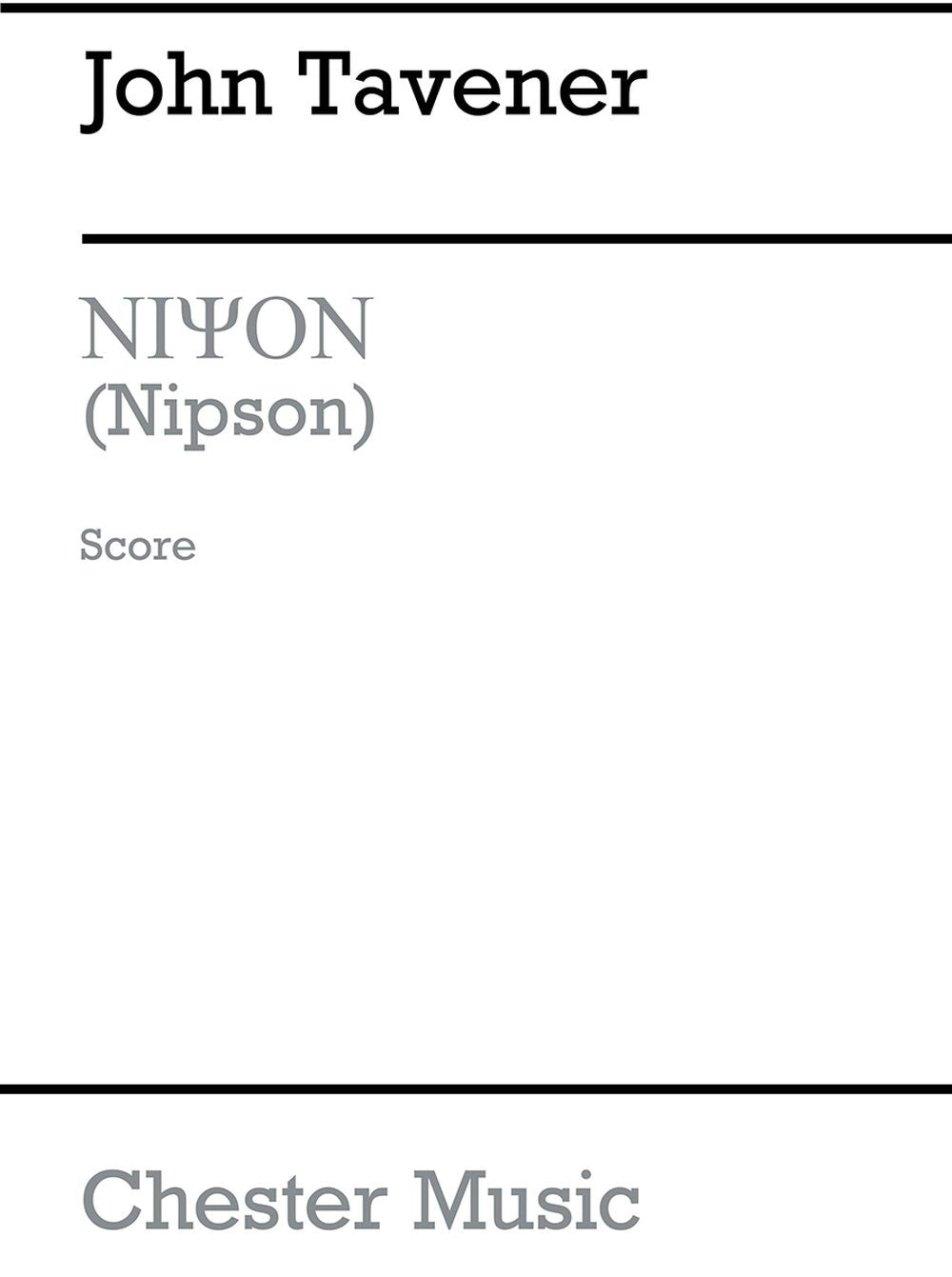 Nipson de John Tavener, Partition pour contre-ténor et Violon