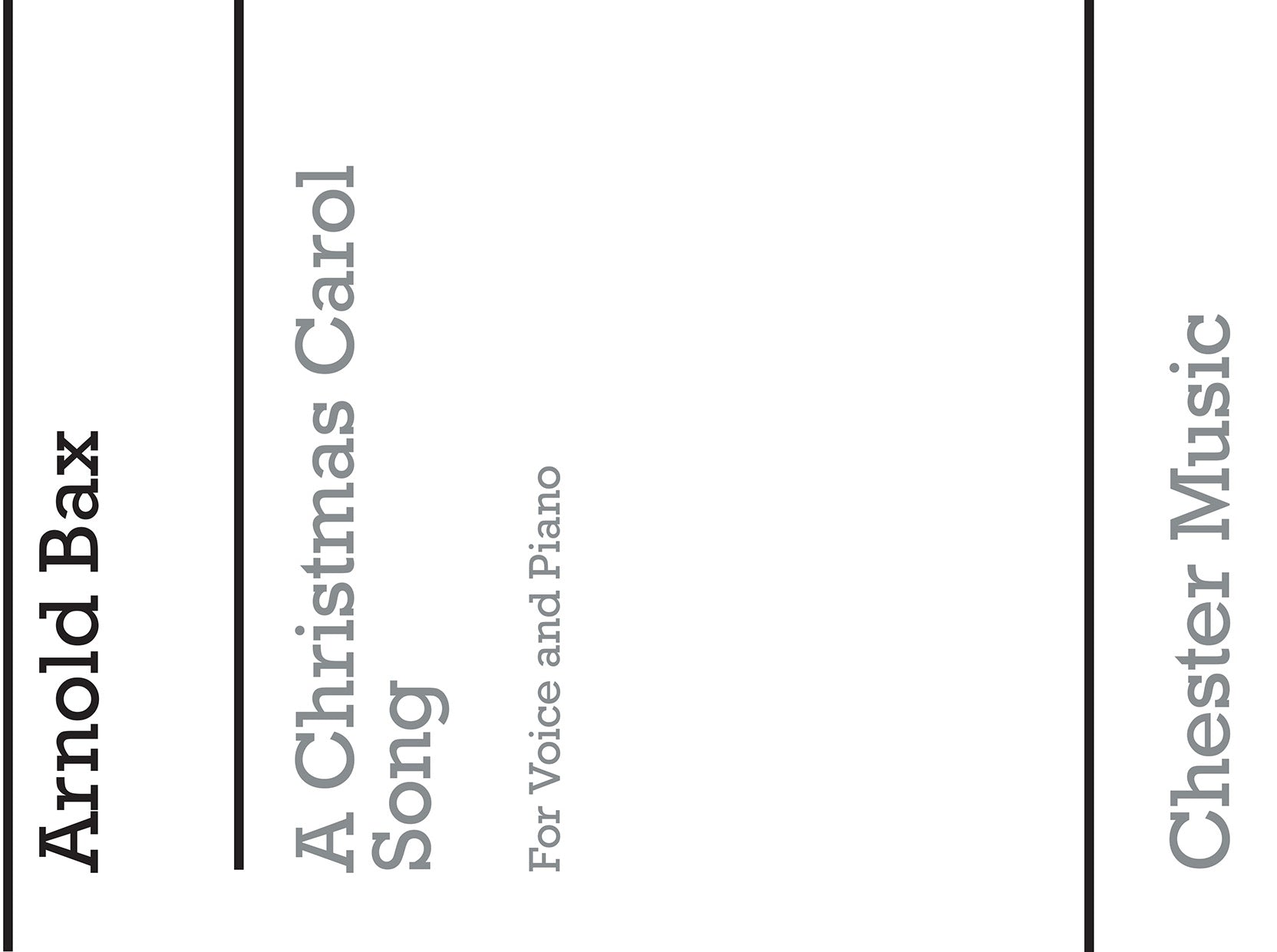 A Christmas Carol de Arnold Bax, Livre pour voix et Piano