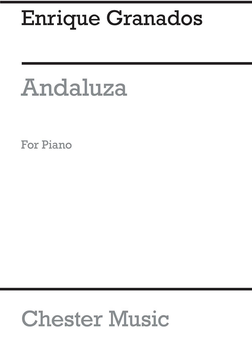 Andaluza (Piano Solo) de Enrique Granados, Livre pour piano