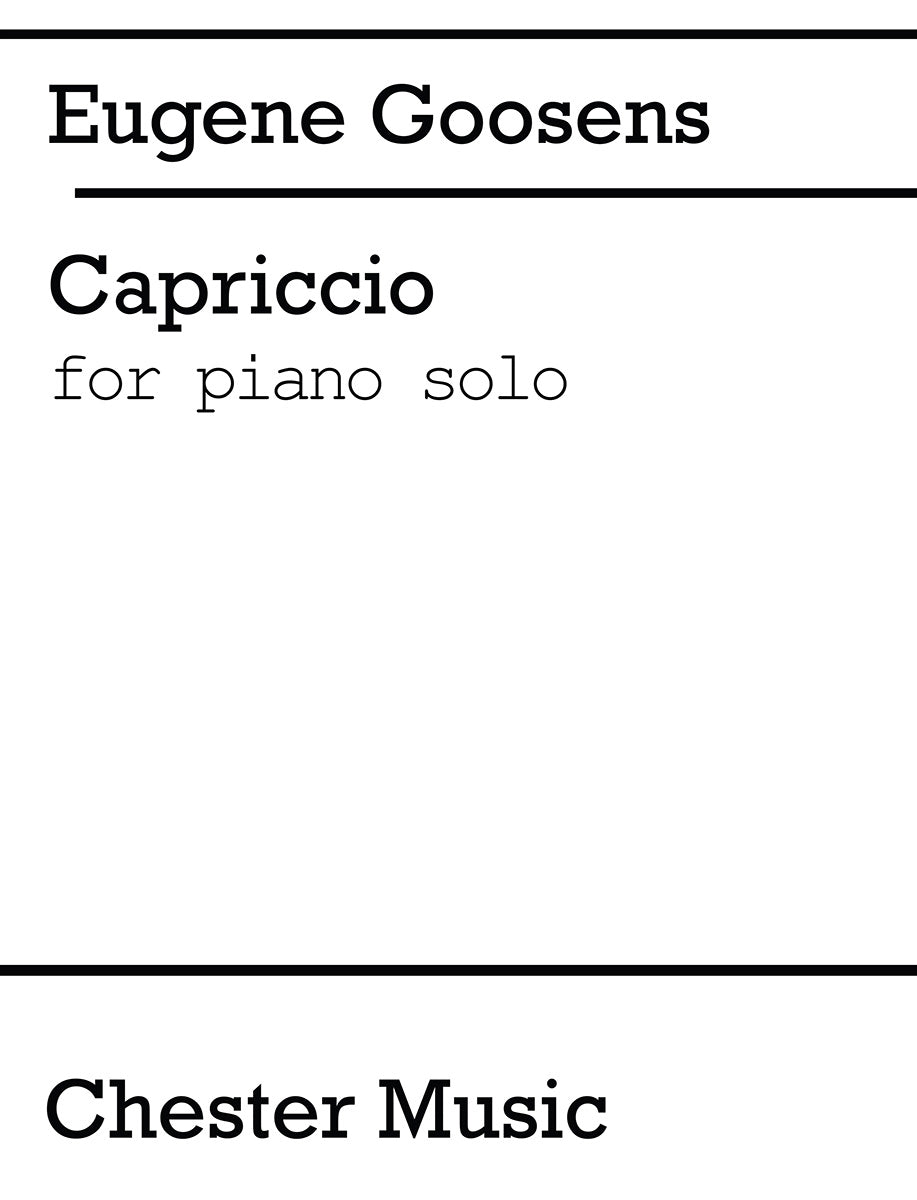 Capriccio Piano Solo de Eugene Goossens, Livre pour piano