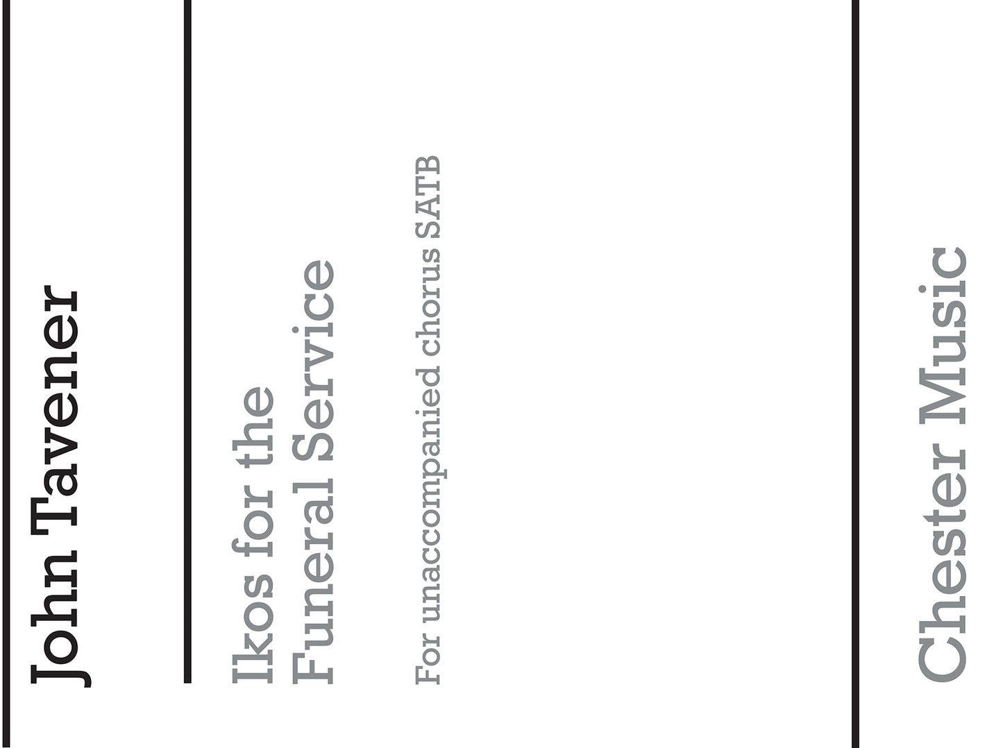 Ikos For The Funeral Service de John Tavener, Livre pour sATB