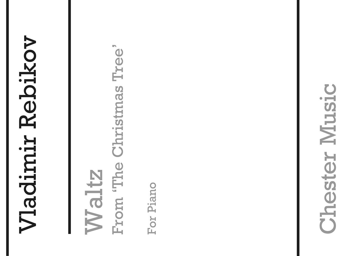Waltz From The Fairy Tale 'The Christmas Tree' de Vladimir Rebikov, Livre pour piano
