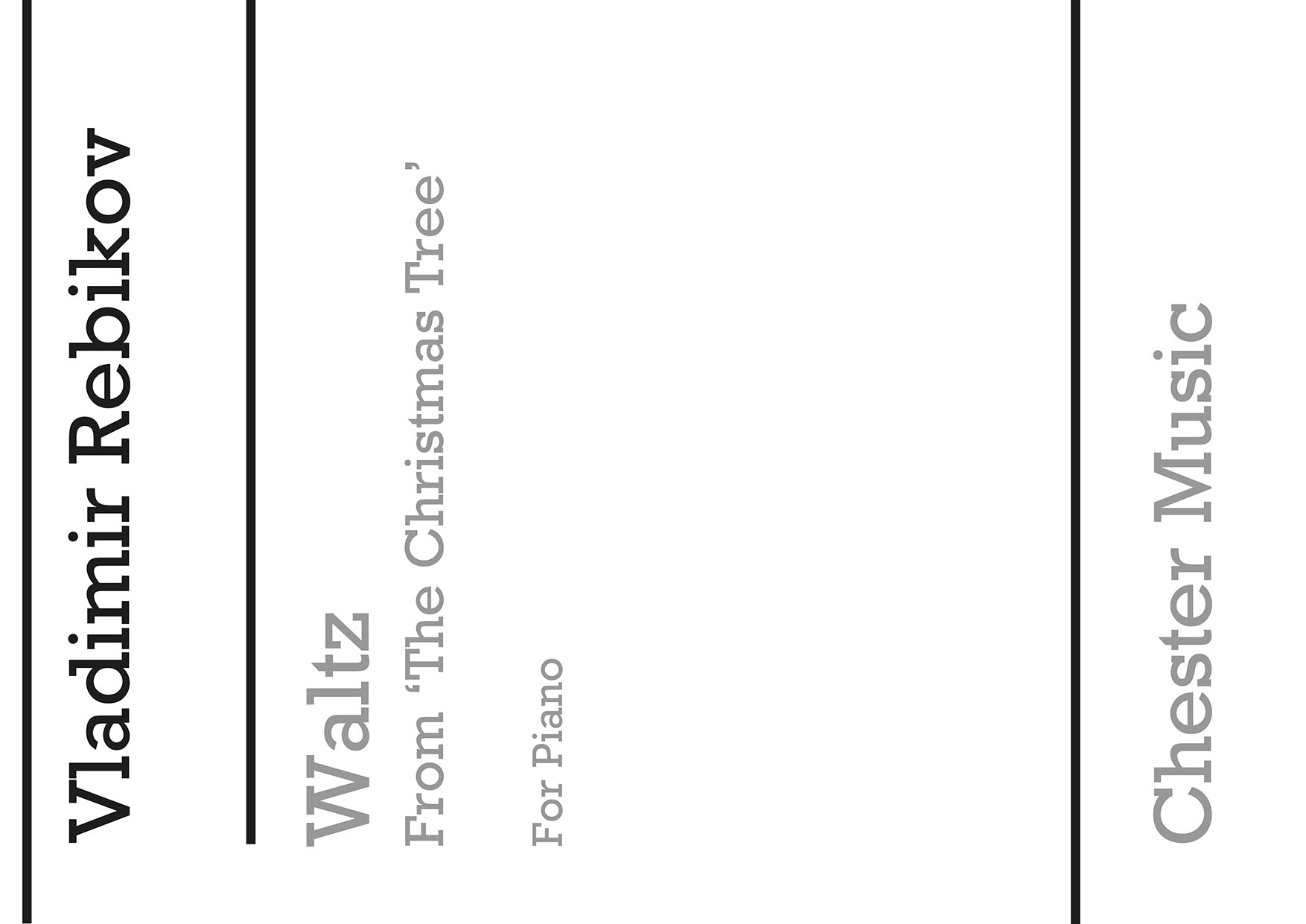 Waltz From The Fairy Tale 'The Christmas Tree' de Vladimir Rebikov, Livre pour piano