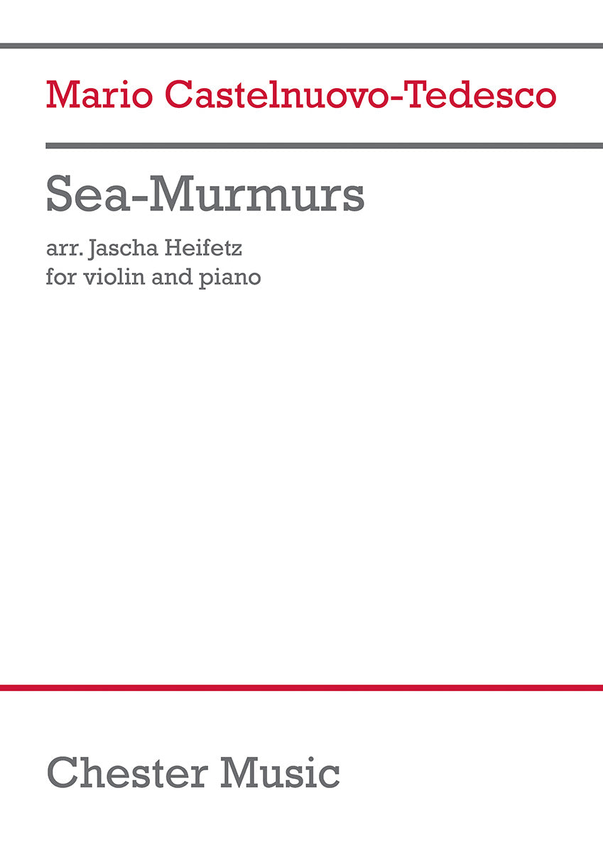 Sea Murmurs for Violin and Piano de Mario Castelnuovo-Tedesco, Livre pour violon et Piano