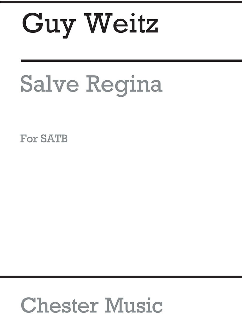 Salve Regina de Guy Weitz, Partition chorale pour sATB et Orgue