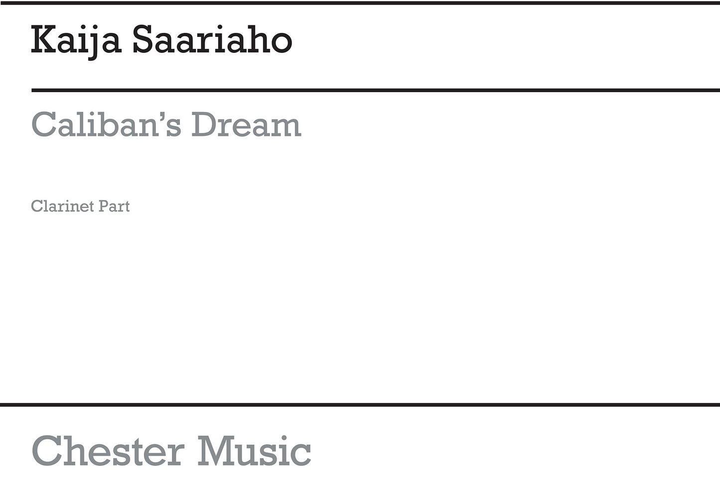 Caliban's Dream (Parts) de Kaija Saariaho
