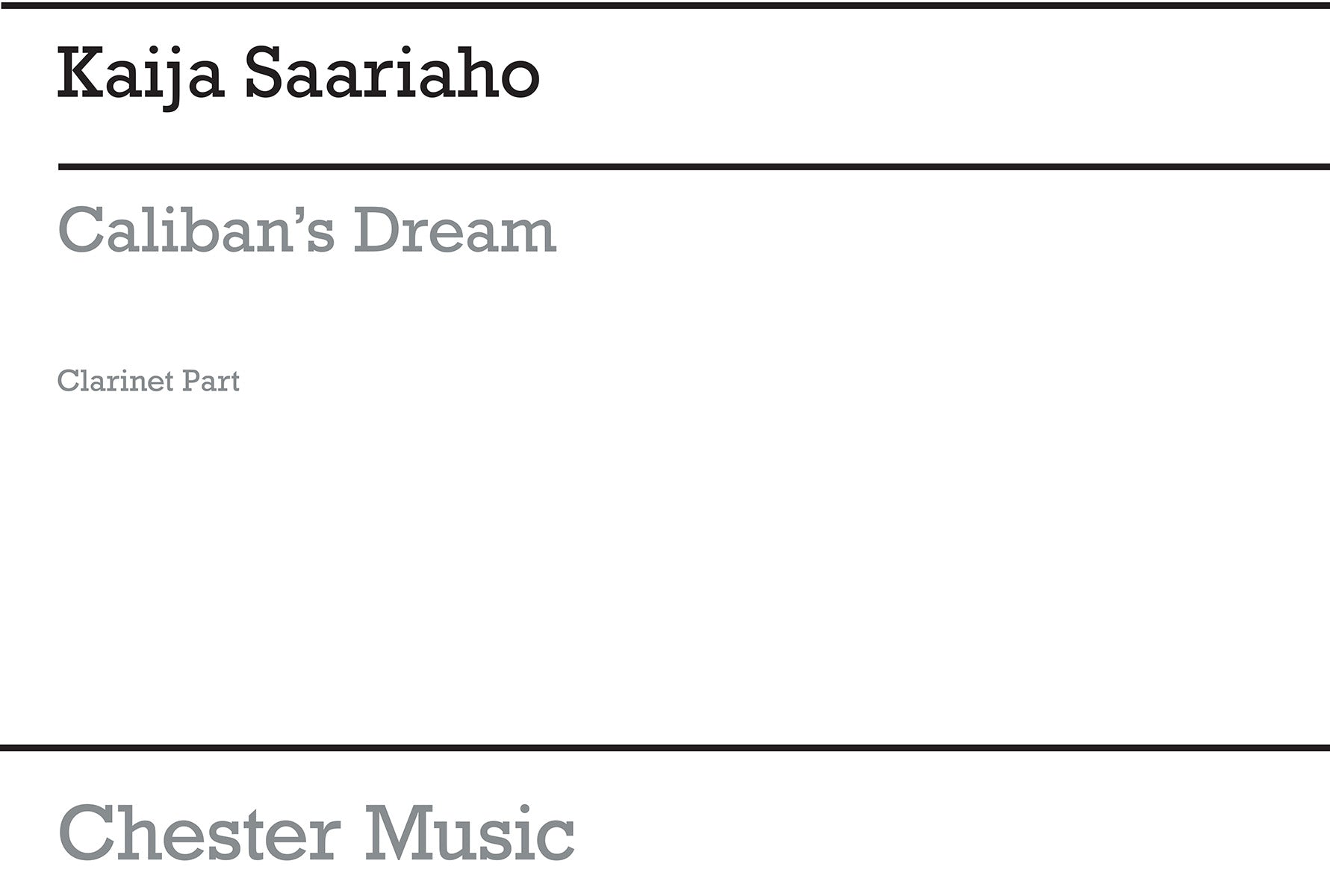 Caliban's Dream (Parts) de Kaija Saariaho